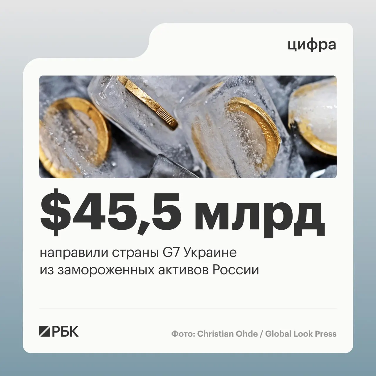 Минфин Украины сообщает, что страны «Большой семёрки» предоставили кредиты свыше $45 млрд, средства поступили из доходов от замороженных российских активов; большая часть переводов пришлась на 2025–2026 годы.