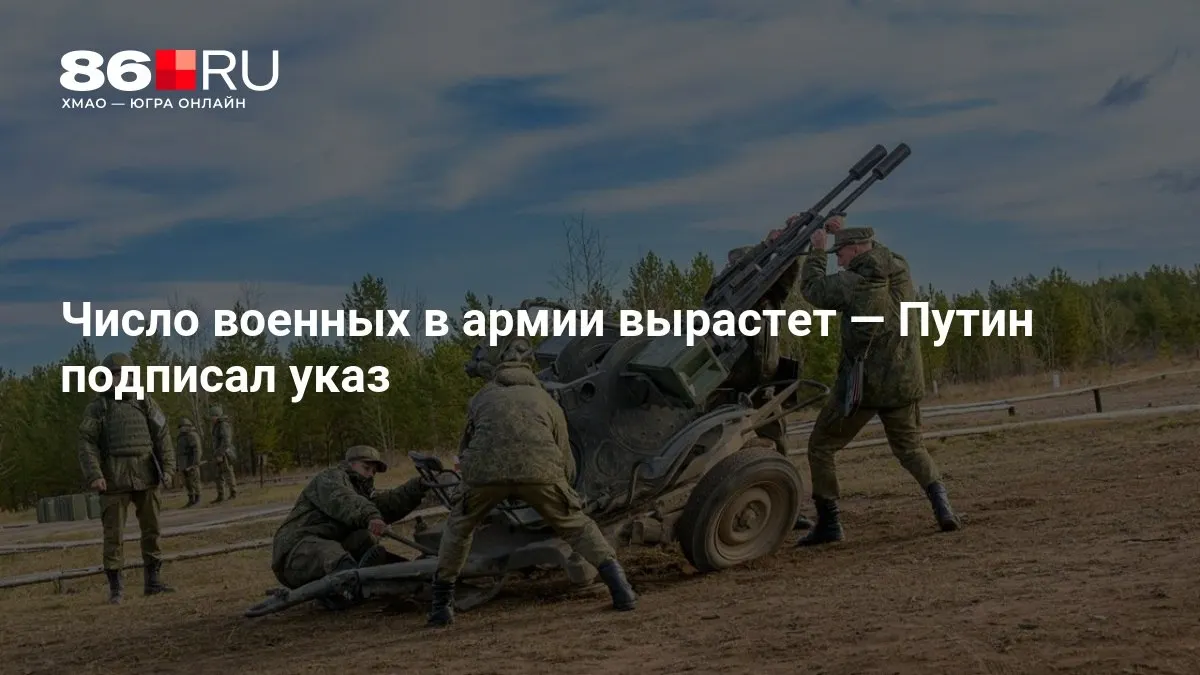 Правительство подписало указ о наращивании численности вооружённых сил примерно на 15,5 тысяч человек.